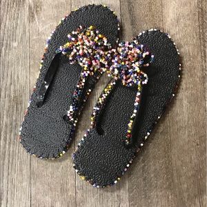 NEW Beaded Strap Sandals Women’s LG Size 9/10